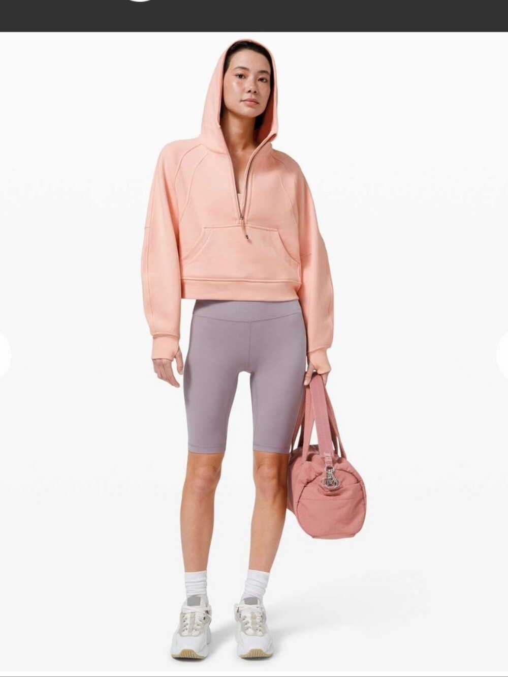 Lululemon Scuba Oversized 1/2 Zip Hoodie Pink Mist, XS/S